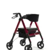Goliat - Red - 3Q view GOLIAT chodzik rehabilitacyjny czterokołowy z regulowanym siedziskiem