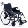 Wózek inwalidzki  aluminiowy D200 B75 z hamulcami dla osoby towarzyszącej