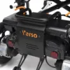 Verso - White frame Orange forks - Detail rear Wózek inwalidzki elektryczny składany VERSO